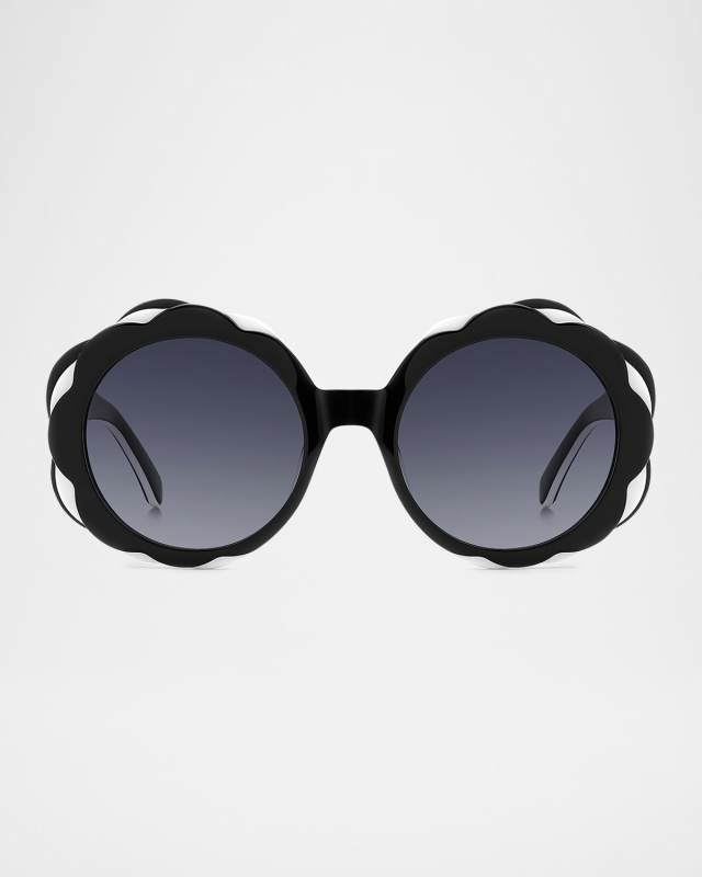 vivi floral round acetate sunglasses